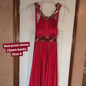 Red Prom Dress with Open Back